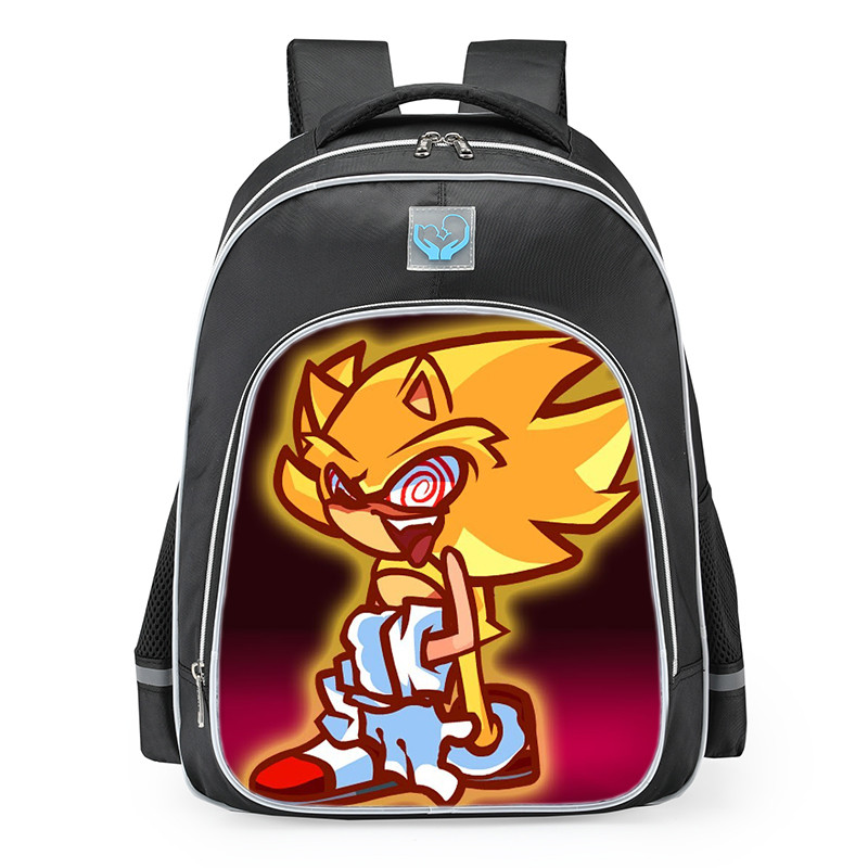 Friday Night Funkin FNF Chaos Nightmare Sonic Vs. Fleetway Fleetway Super Sonic School Backpack