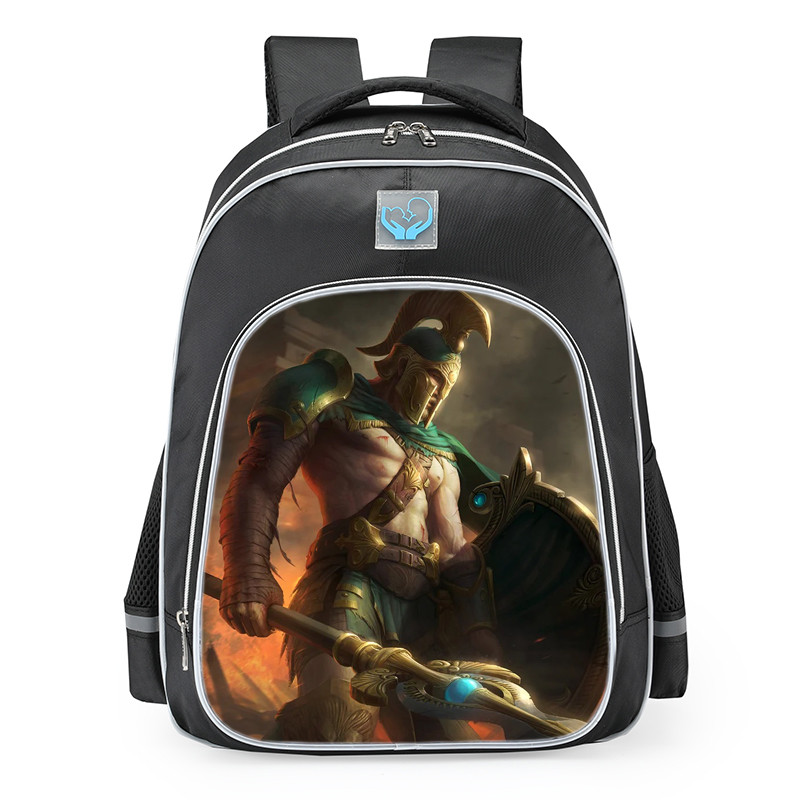 Smite Achilles Battleworn Skin School Backpack