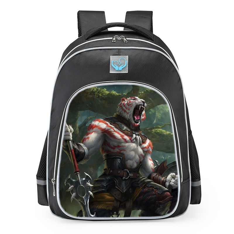 Smite Achilles Tigers Fury Skin School Backpack