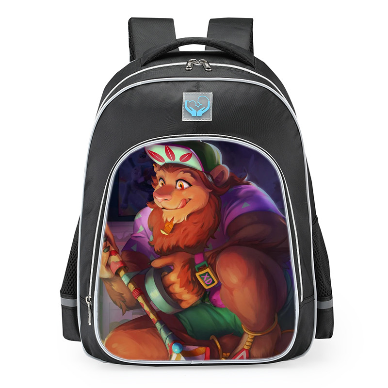 Smite Anhur Cool Cat Skin School Backpack