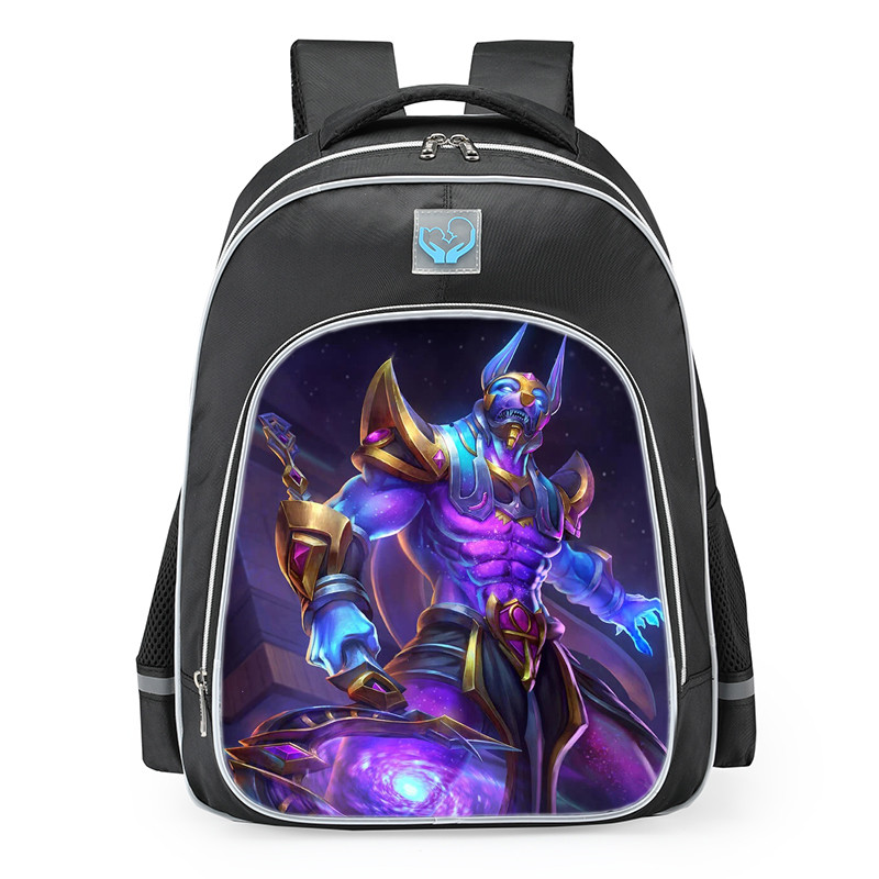 Smite Anubis Cosmic Power Skin School Backpack