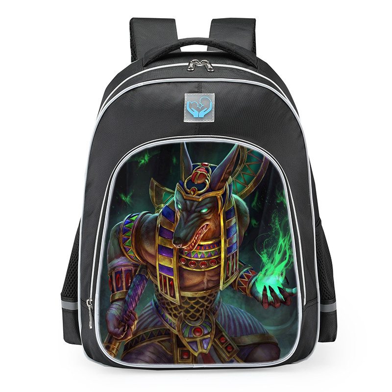 Smite Anubis Golden Skin School Backpack