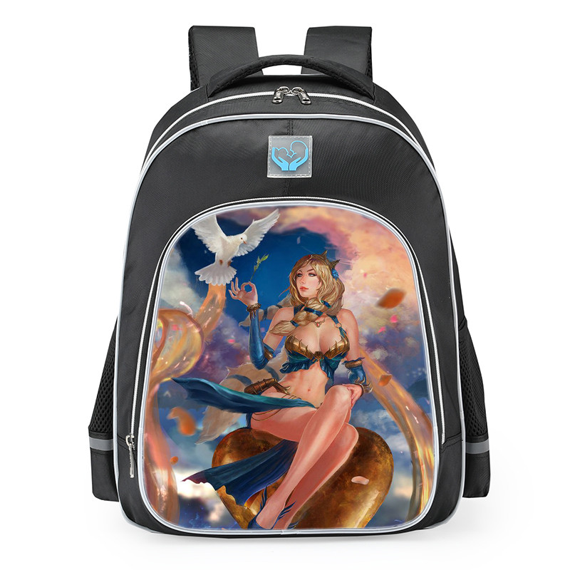 Smite Aphrodite Golden Skin School Backpack