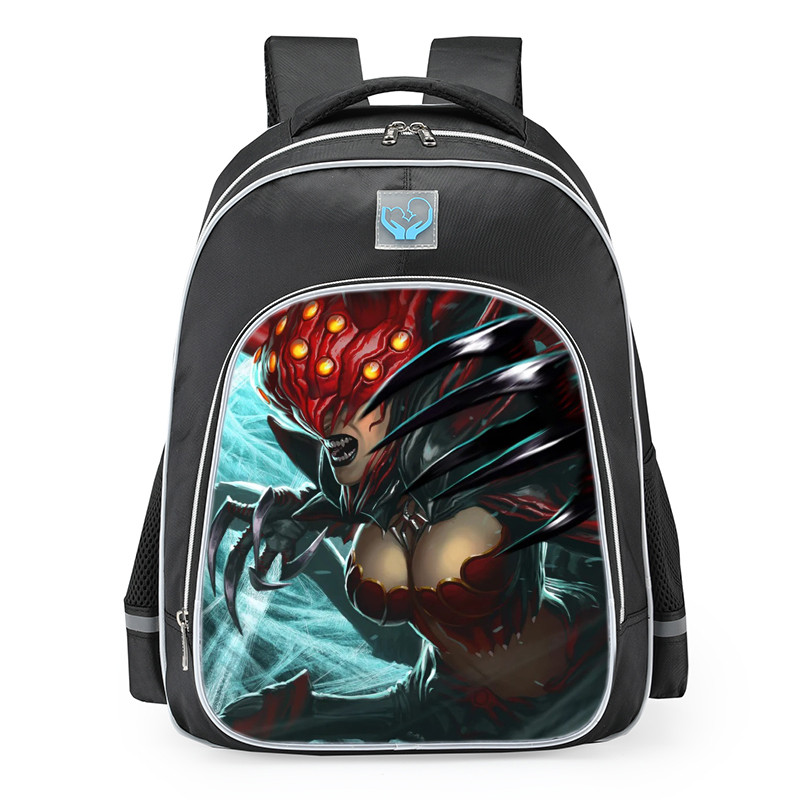 Smite Arachne Black Widow Skin School Backpack