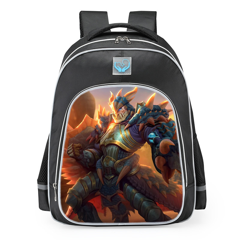 Smite Ares Primal Fire Skin School Backpack