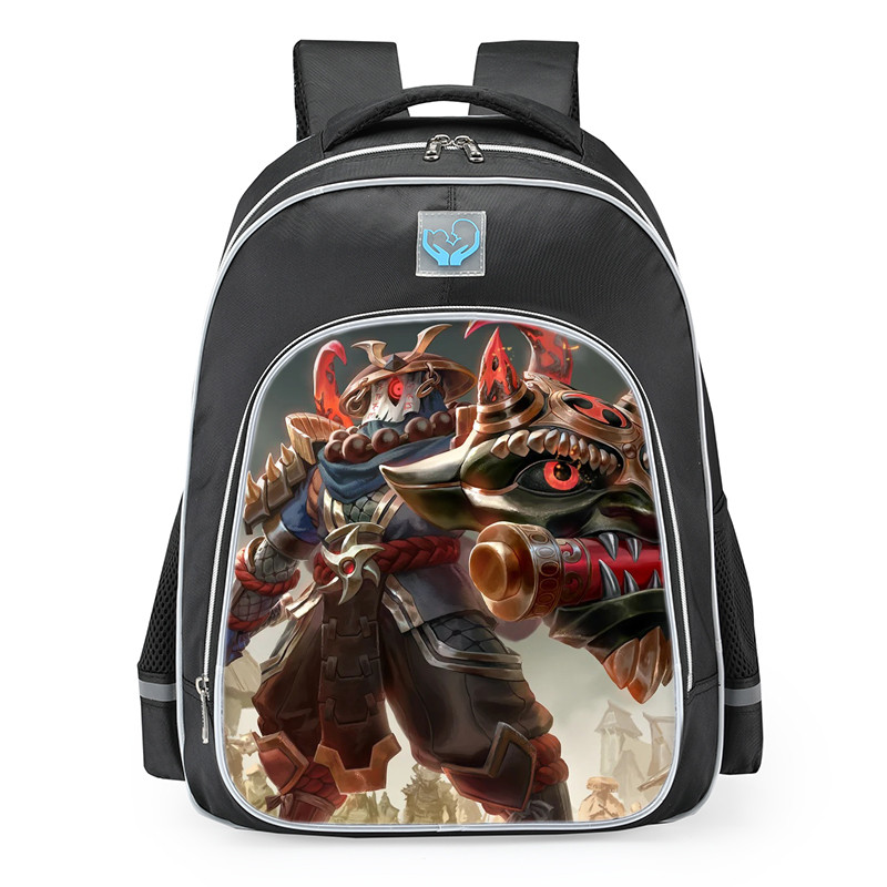 Smite Ares Oni Guardian Skin School Backpack