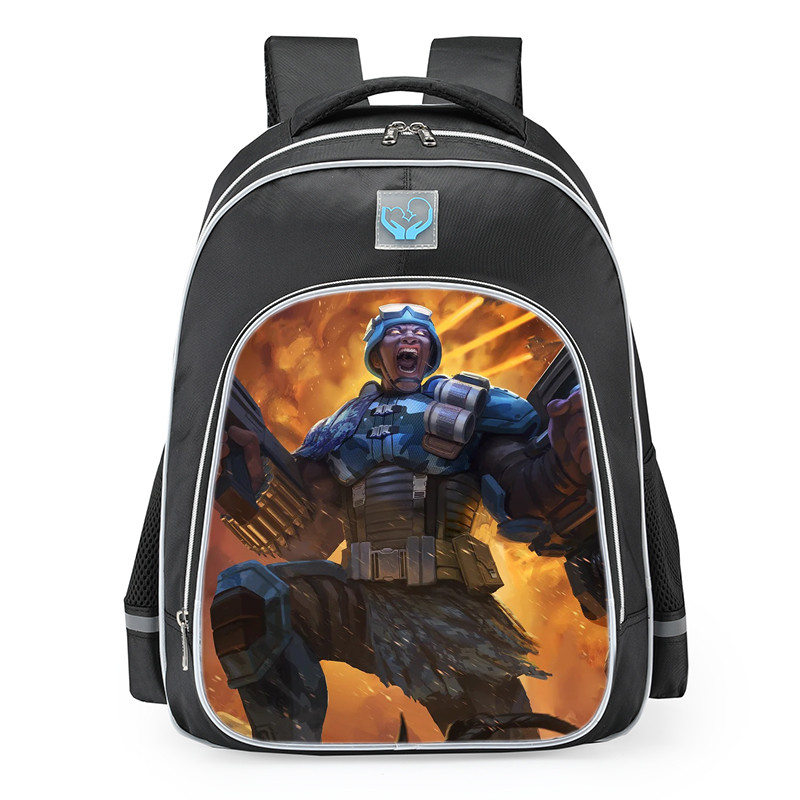 Smite Ares Hired Gun Skin School Backpack