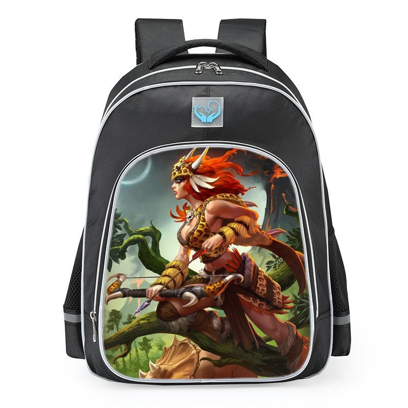Smite Artemis Primal Huntress Skin School Backpack