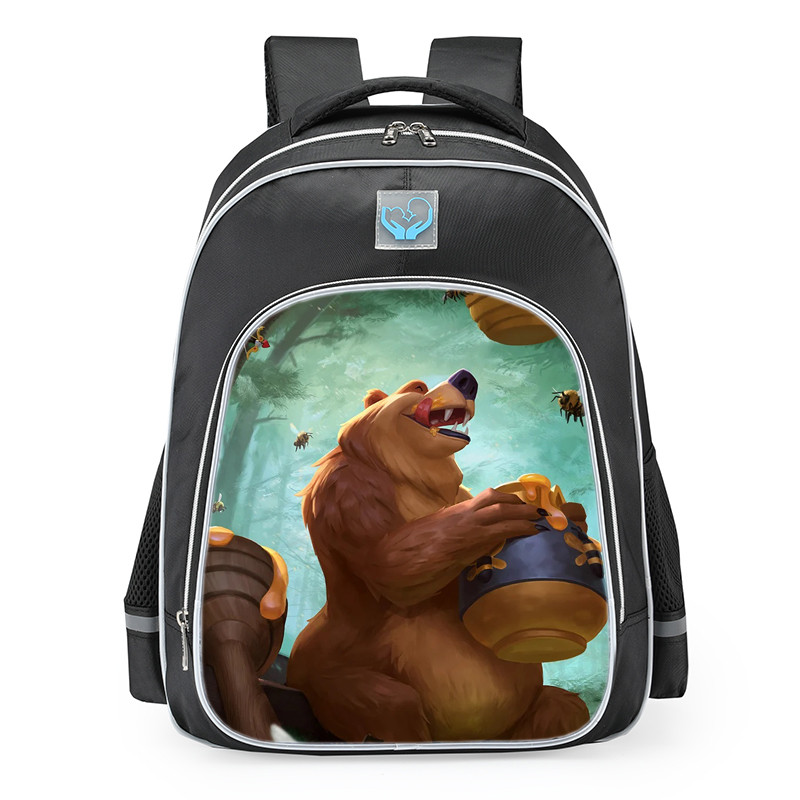 Smite Bacchus Bearly Buzzed Skin School Backpack