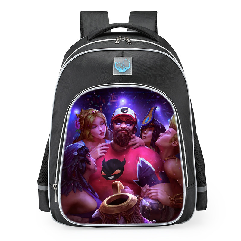 Smite Bacchus Enemy Skin School Backpack