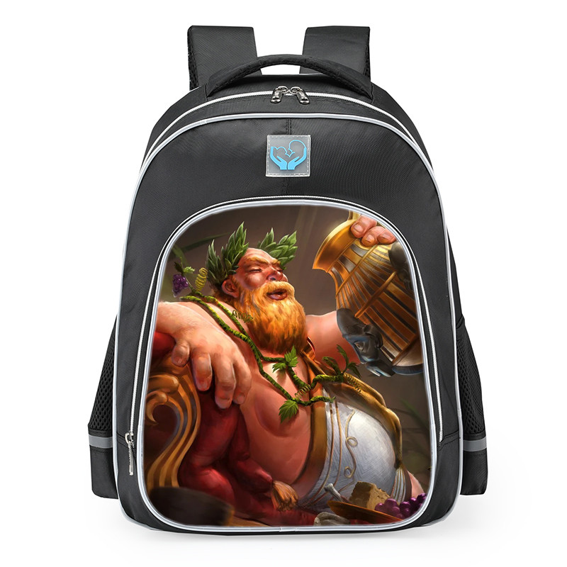 Smite Bacchus Regal Reveler Skin School Backpack