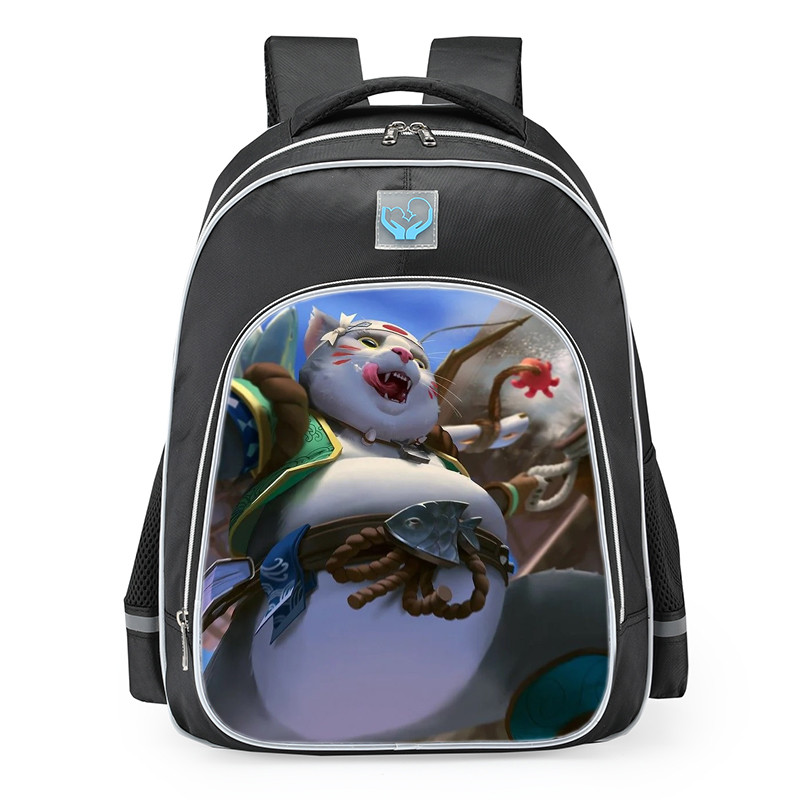 Smite Bacchus Sashimi Neko Skin School Backpack