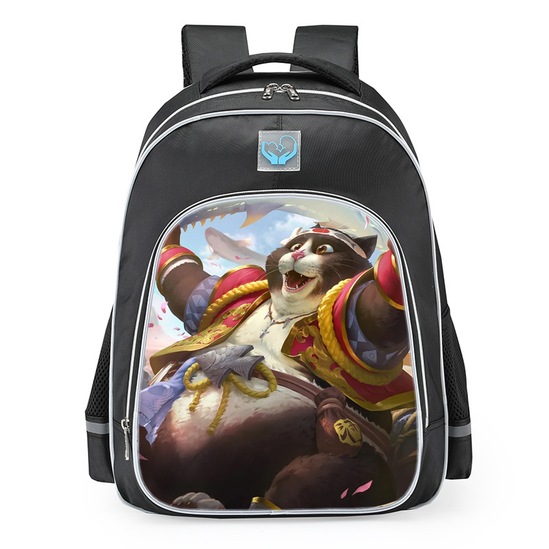 Smite Bacchus Sushi Neko Skin School Backpack