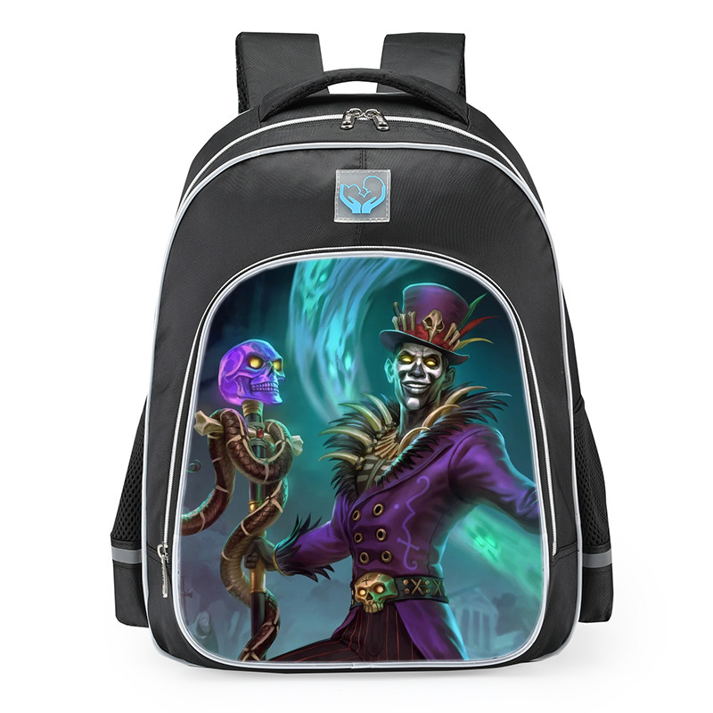 Smite Baron Samedi Red Rum Skin School Backpack
