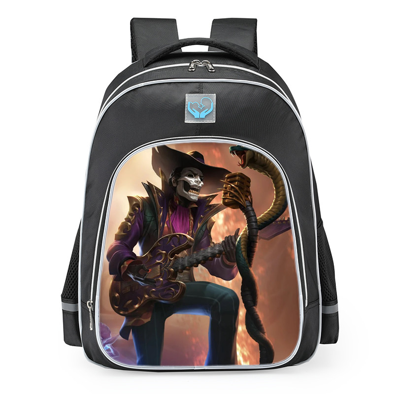 Smite Baron Samedi Voodoo Rock Skin School Backpack