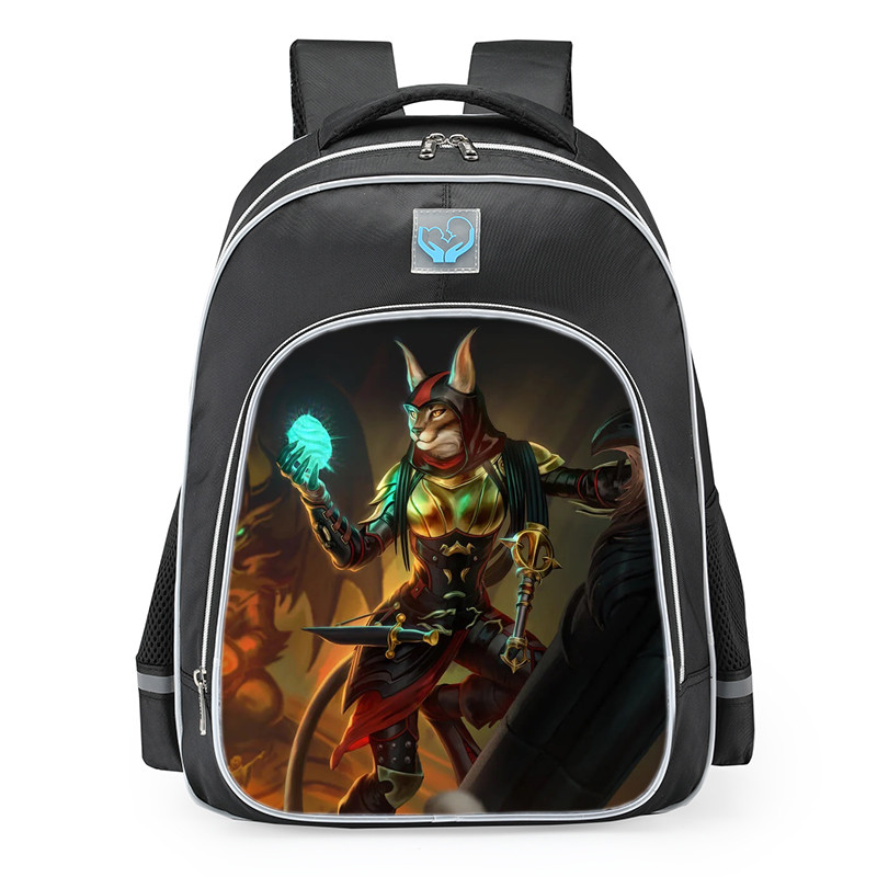Smite Bastet Shadow Claw Skin School Backpack