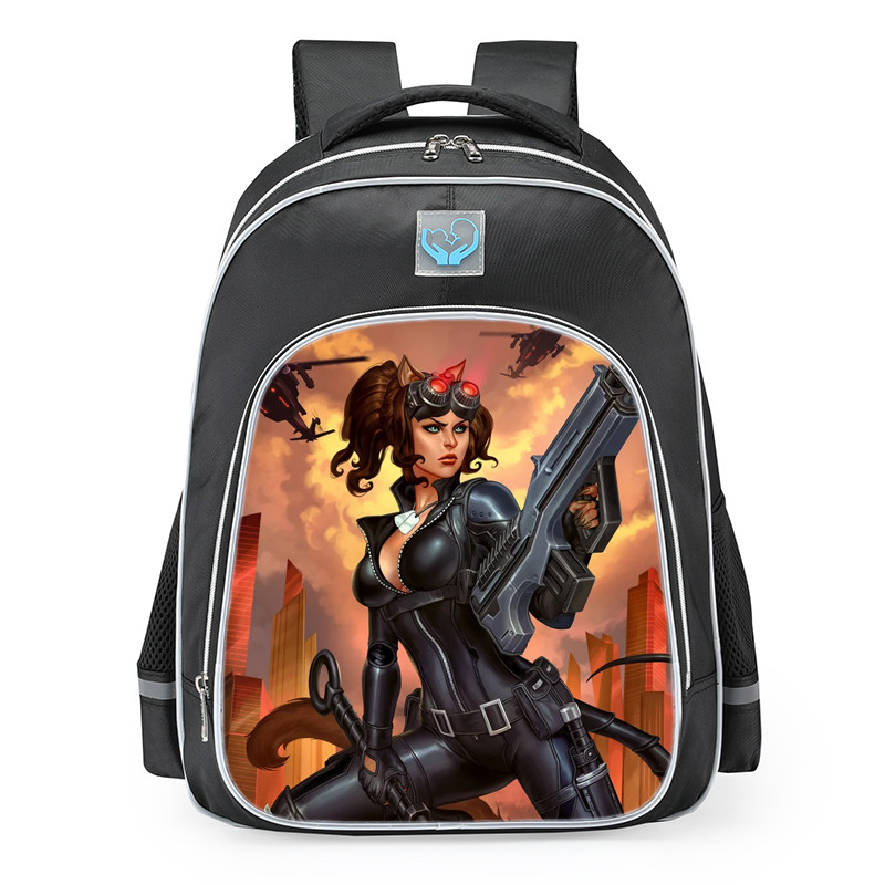 Smite Bastet Covert Ops Skin School Backpack