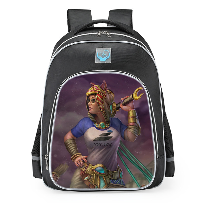 Smite Bastet Epsilon Skin School Backpack