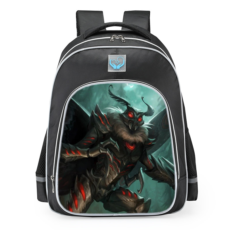 Smite Ah Muzen Cab Mothman Skin School Backpack