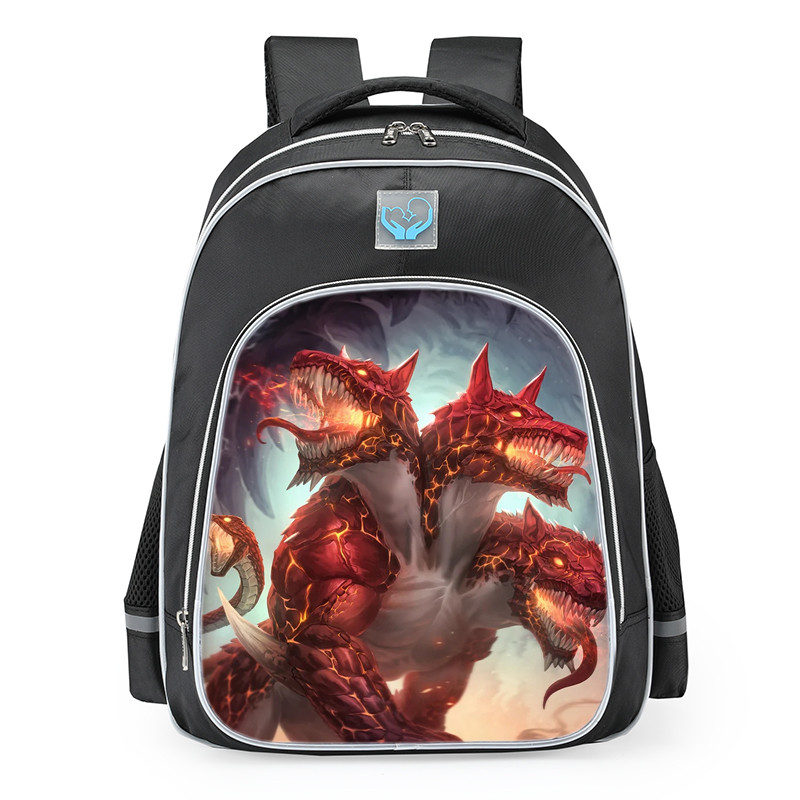 Smite Cerberus Crimson Keeper Skin School Backpack