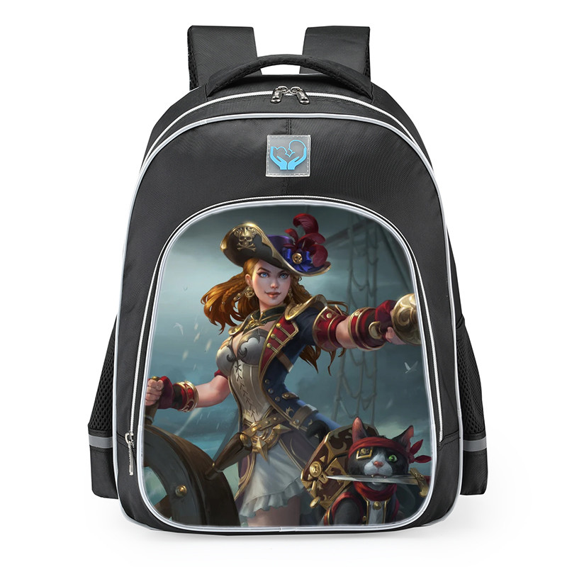 Smite Chang'e Pirate Admiral Skin School Backpack