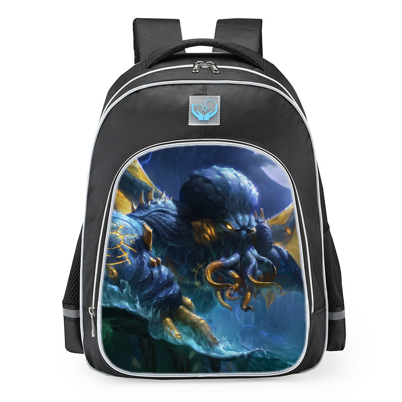Smite Cthulhu Golden Skin School Backpack