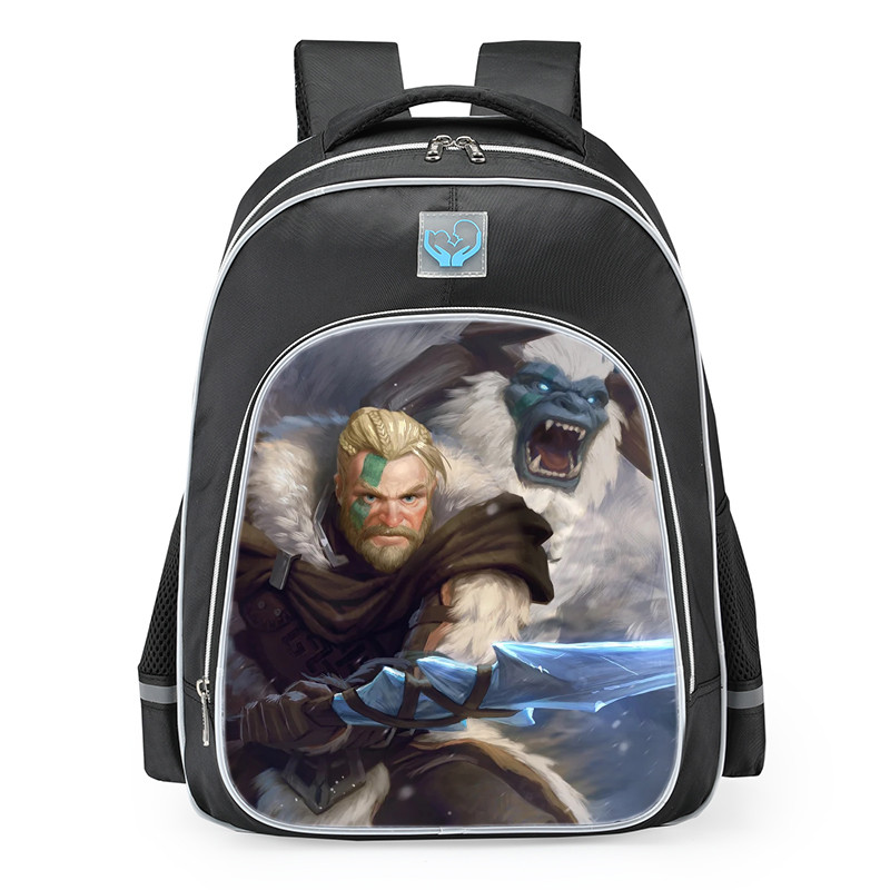 Smite Cu Chulainn WintersCurse Skin School Backpack
