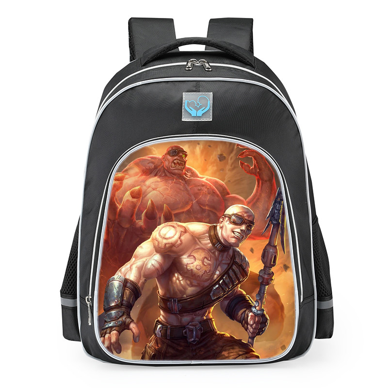 Smite Cu Chulainn Wasteland Skin School Backpack