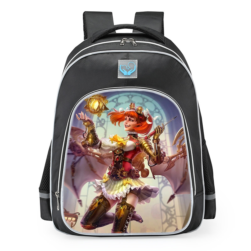 Smite Discordia Clockwork Chaos Skin School Backpack