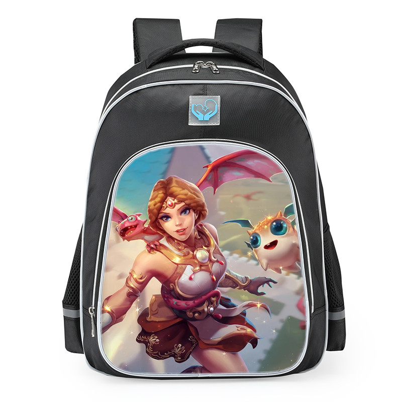 Smite Discordia Dragon Keeper Skin School Backpack