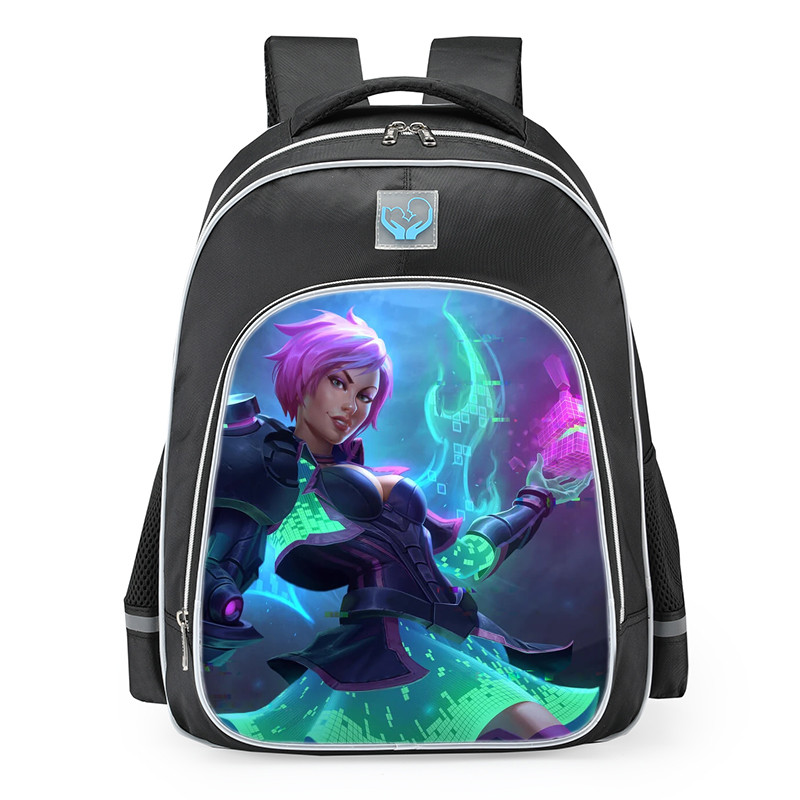 Smite Discordia Pixel Chaos Skin School Backpack