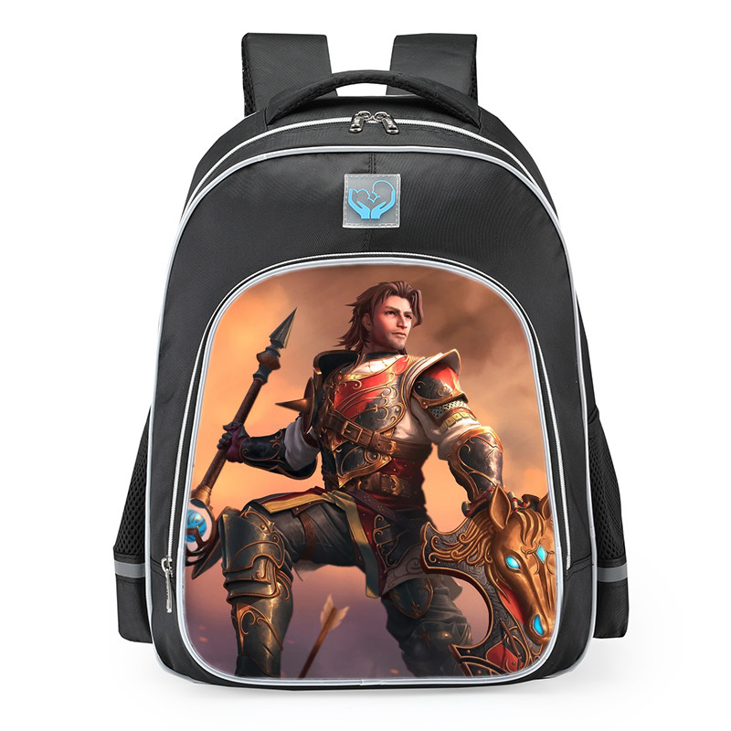 Smite Lancelot Pride Of Avalon Skin School Backpack