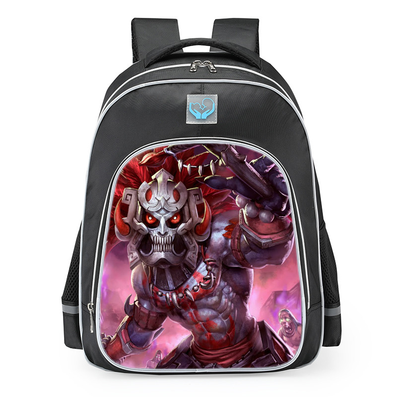 Smite Ah Puch Death Mask Skin School Backpack