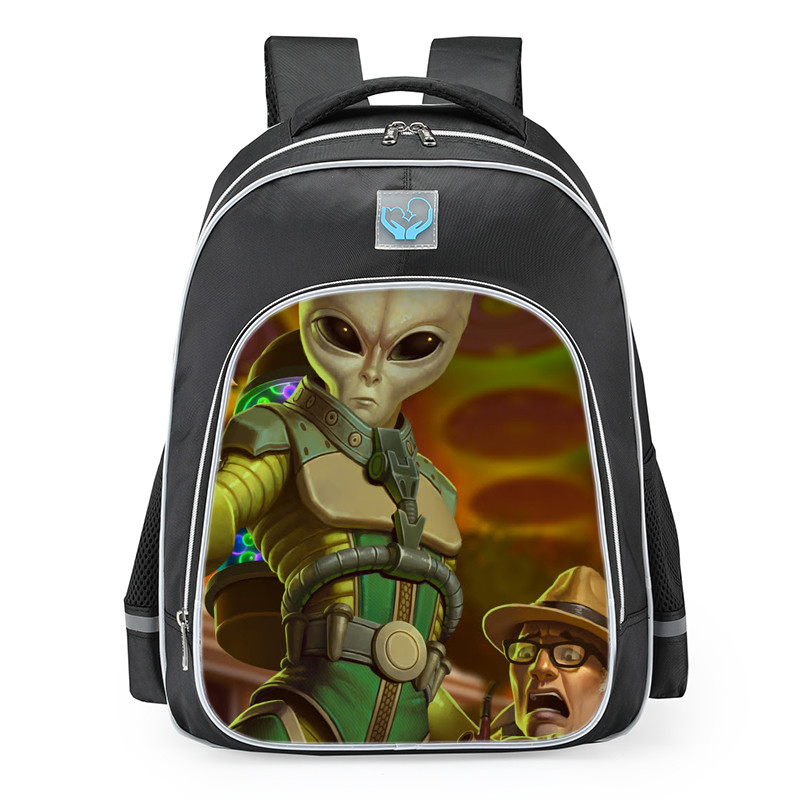 Smite Ah Puch Galactic Invader Skin School Backpack