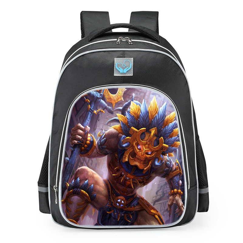 Smite Ah Puch Golden Skin School Backpack