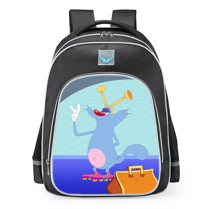 Oggy And The Cockroaches Monica School Backpack