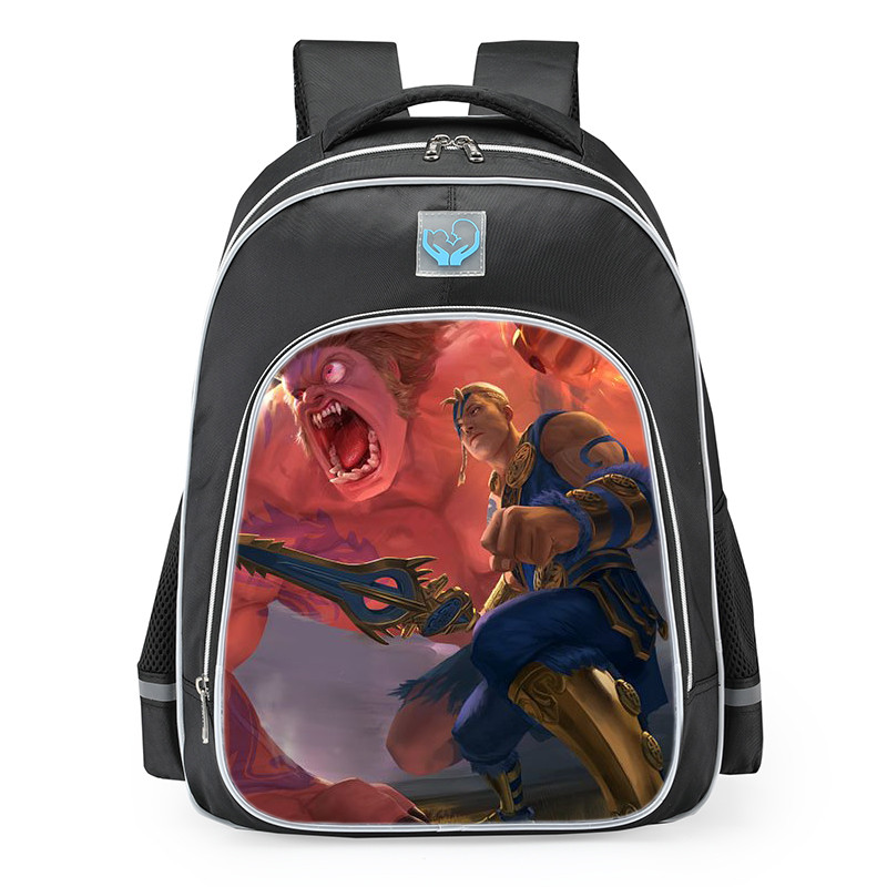 Smite Cu Chulainn Golden Skin School Backpack