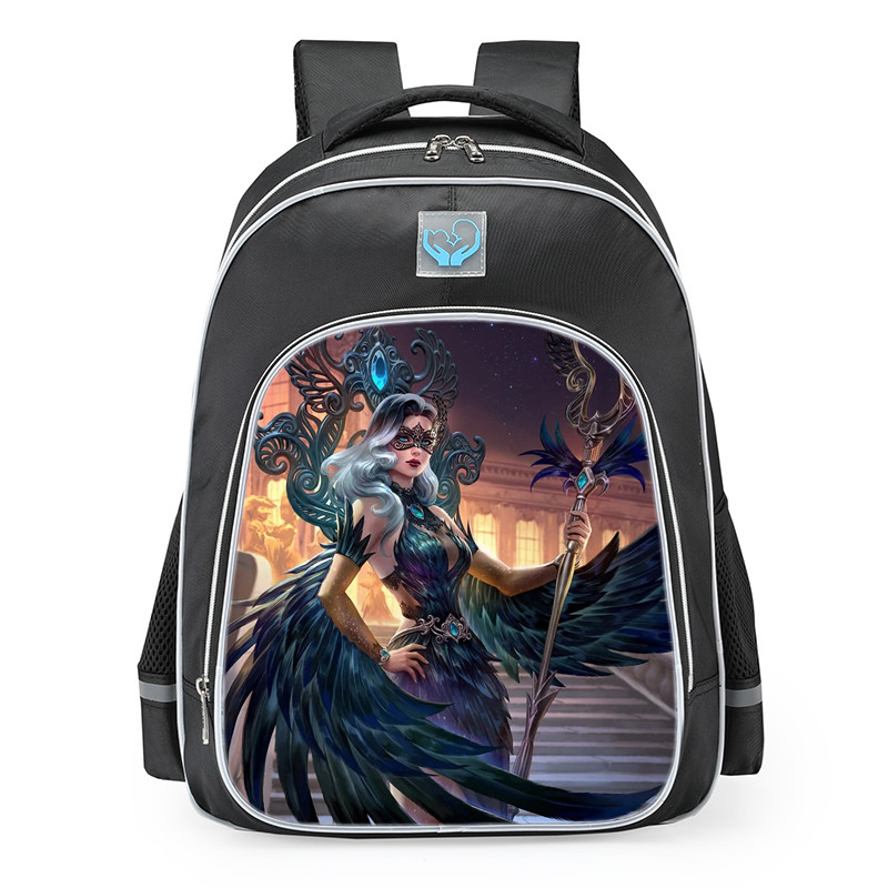 Smite Eset Midnight Raven Skin School Backpack