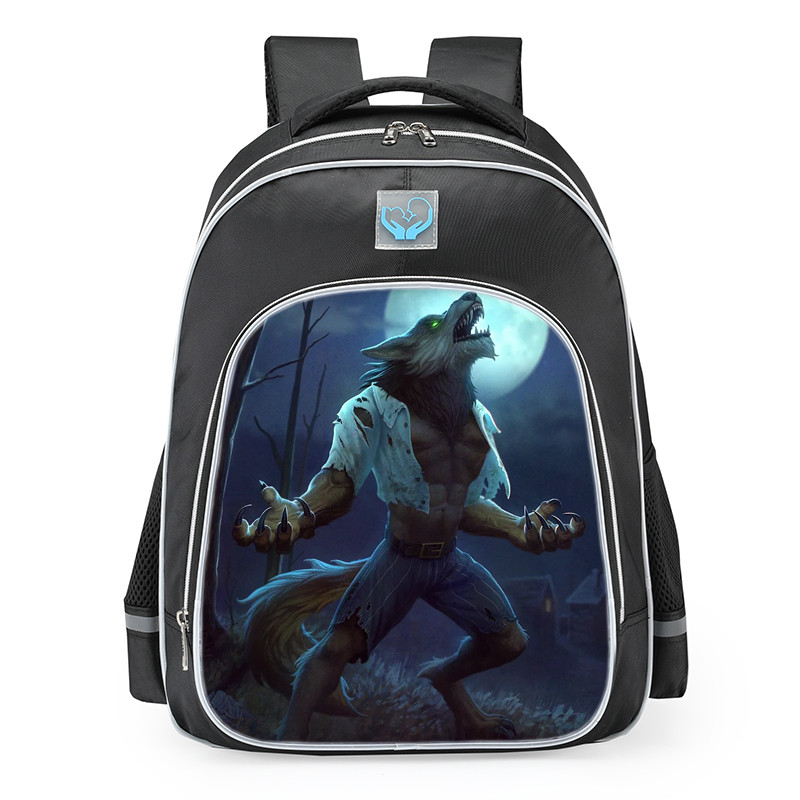 Smite Fenrir Wolf Man Skin School Backpack