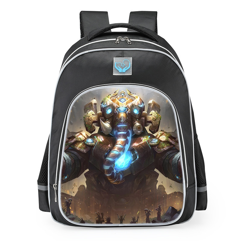 Smite Ganesha Rune Machina Skin School Backpack