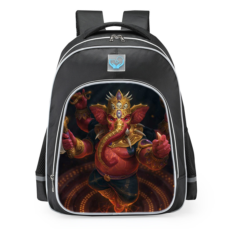Smite Ganesha Maha Rakta Skin School Backpack