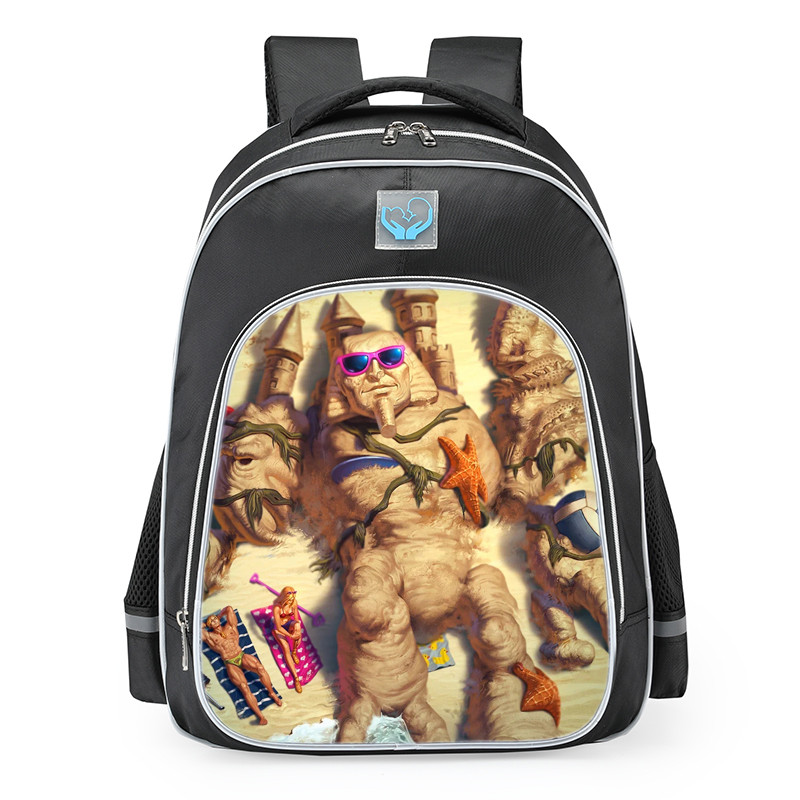 Smite Geb Lifes A Beach Skin School Backpack