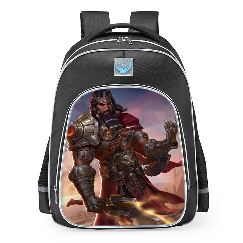 Smite Gilgamesh Crimson King Skin School Backpack