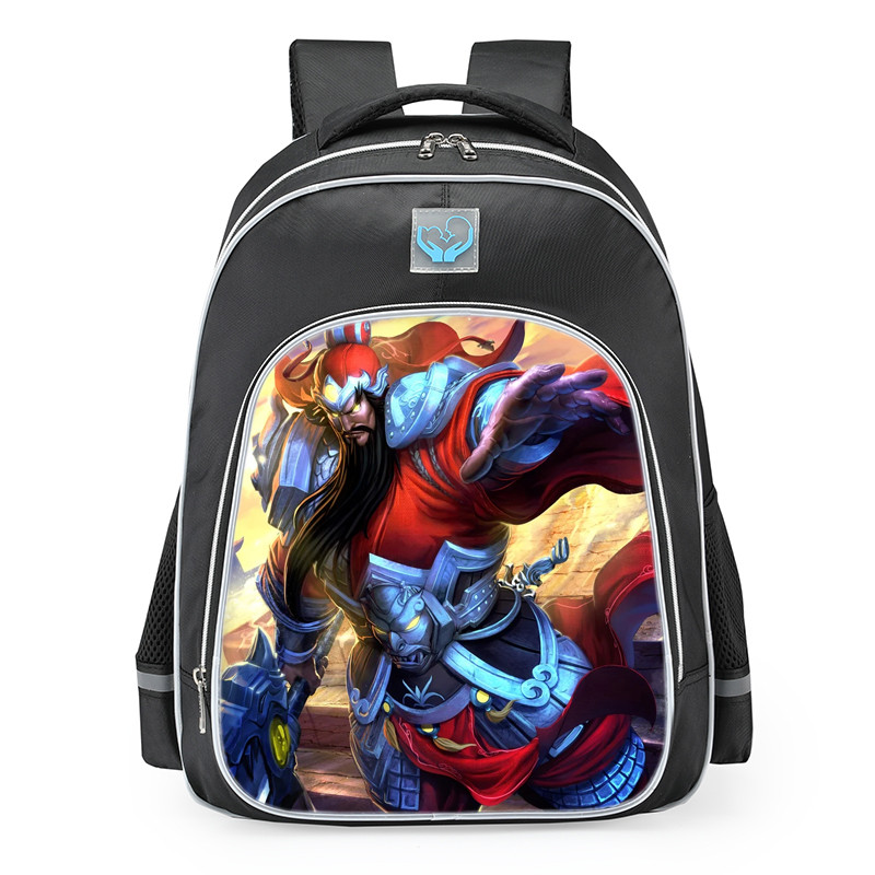Smite Guan Yu Unstoppable Blade Skin School Backpack