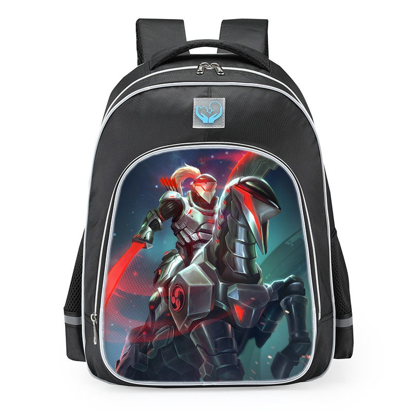 Smite Hachiman Cyber Samurai Skin School Backpack