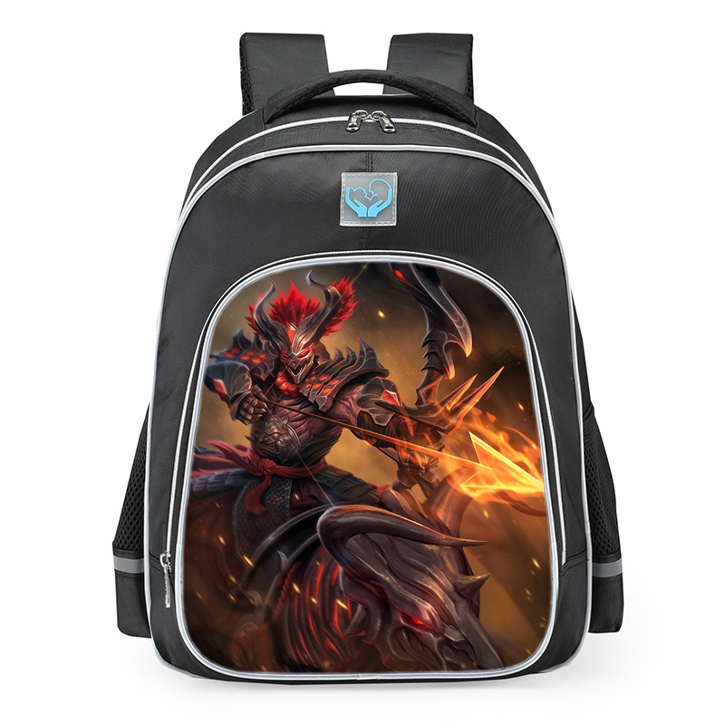 Smite Hachiman Oni Musha Skin School Backpack