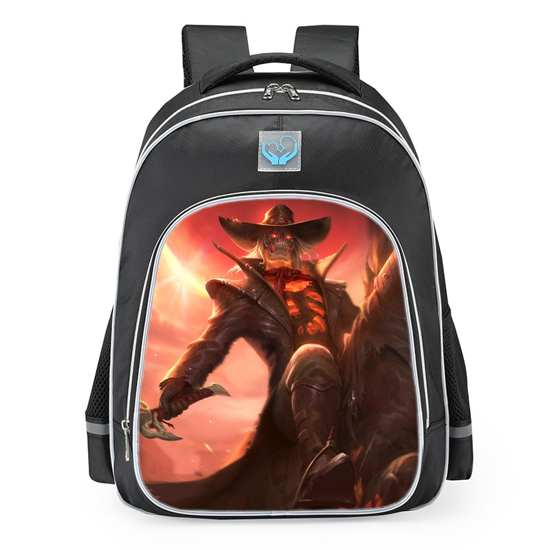 Smite Hachiman Tombstone Rider Skin School Backpack