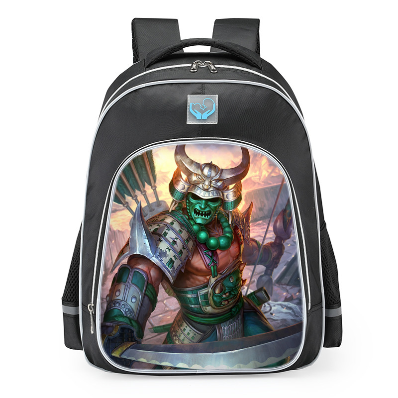 Smite Hachiman Shogun Skin School Backpack