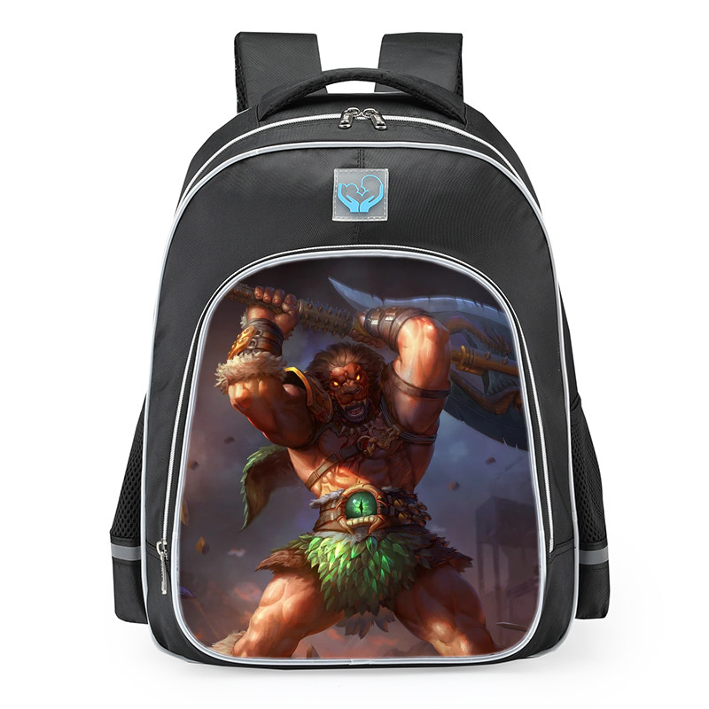 Smite Hercules Nemean Lion Skin School Backpack