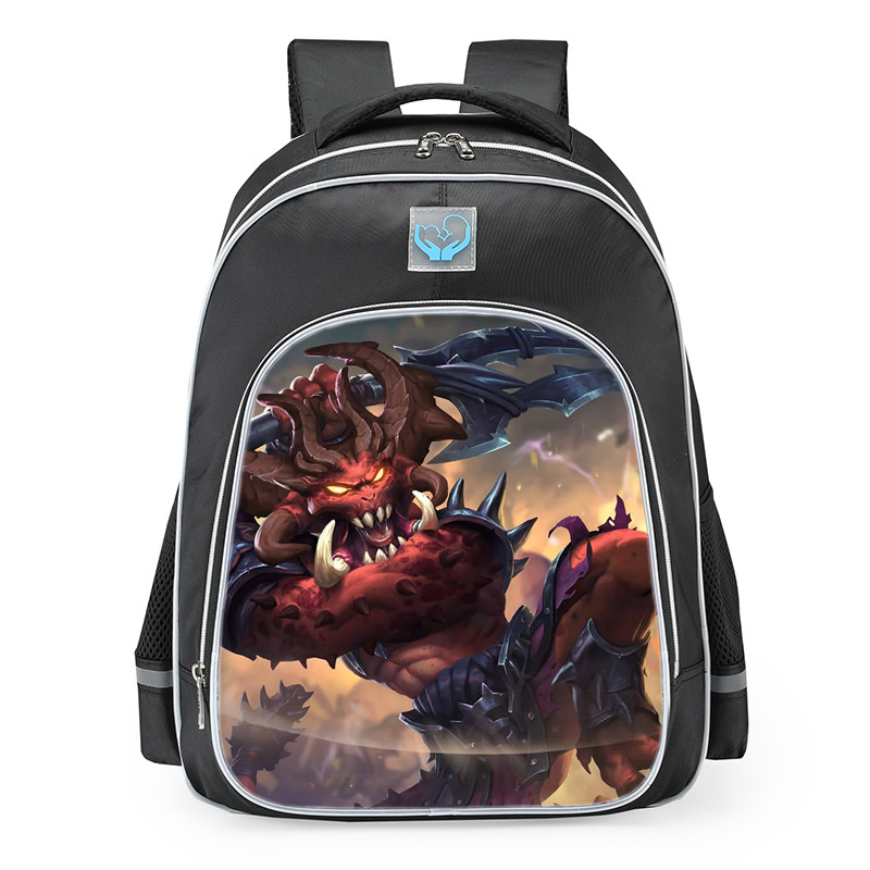 Smite Hun Batz Howler Demon Skin School Backpack